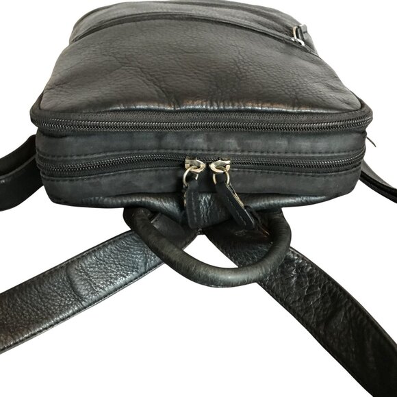 Fossil Black Leather Womens Backpack With Adjustable Straps - Picture 6 of 12